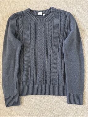 GAP 100% Cotton Cable Knit Crewneck Sweater